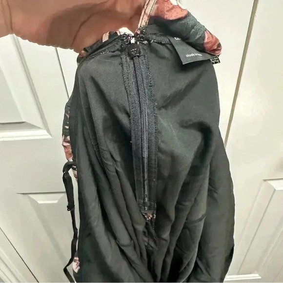 Asos Design Curve Floral Print Long Sleeve Satin Mini dress Size 14 NWOT - Picture 14 of 14